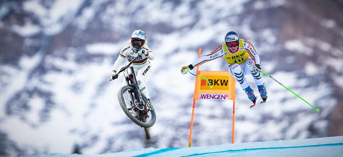 Ski Worldcup Wengen jetzt auf Mountainbikes