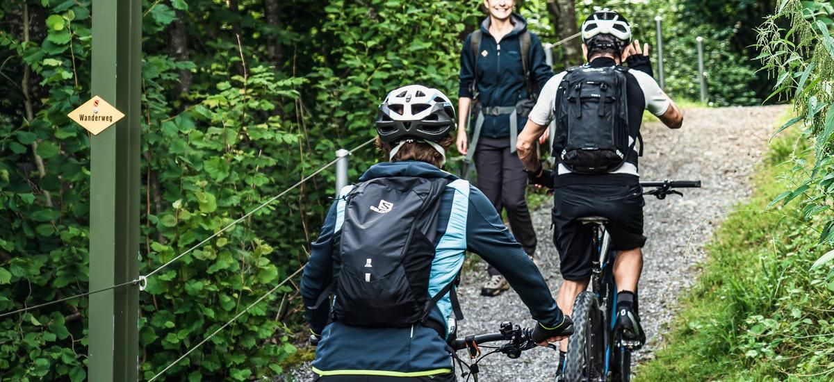 Mountainbike Wandern Koexistenz Shared Trail Bern Bebike