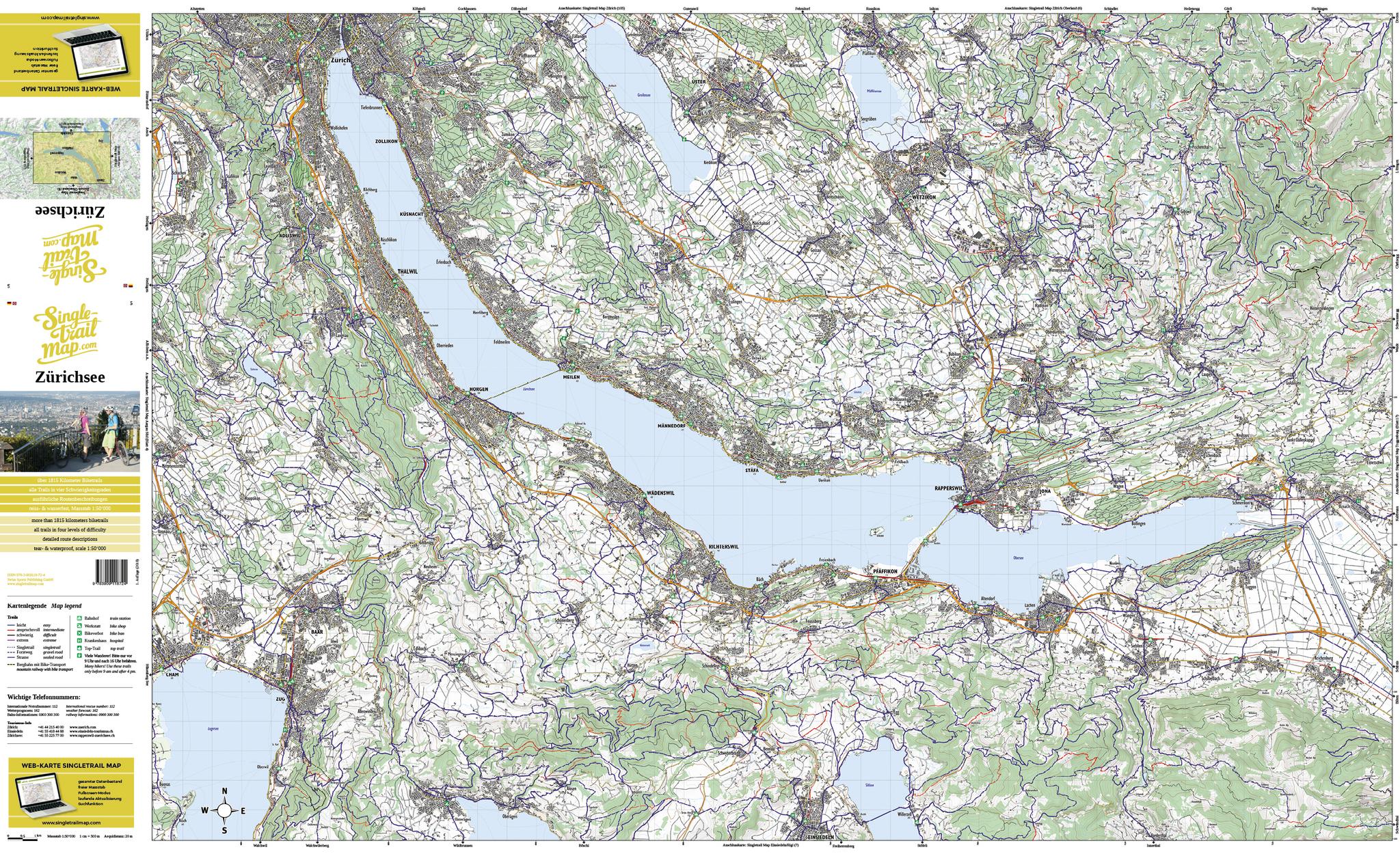 Singletrail Map 005 Zürichsee Vorderseite