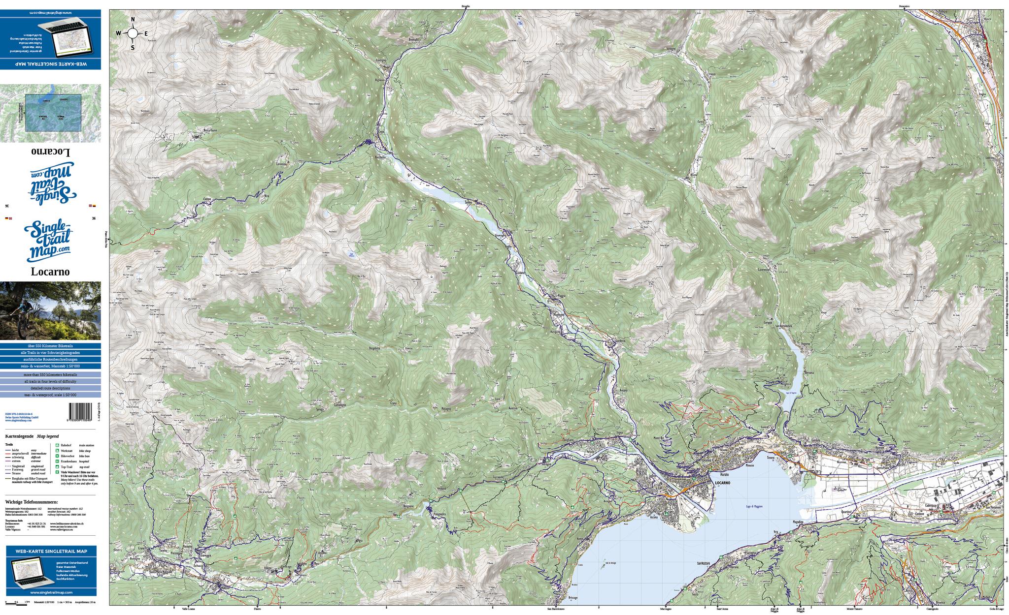 Singletrail Map 036 Locarno Vorderseite