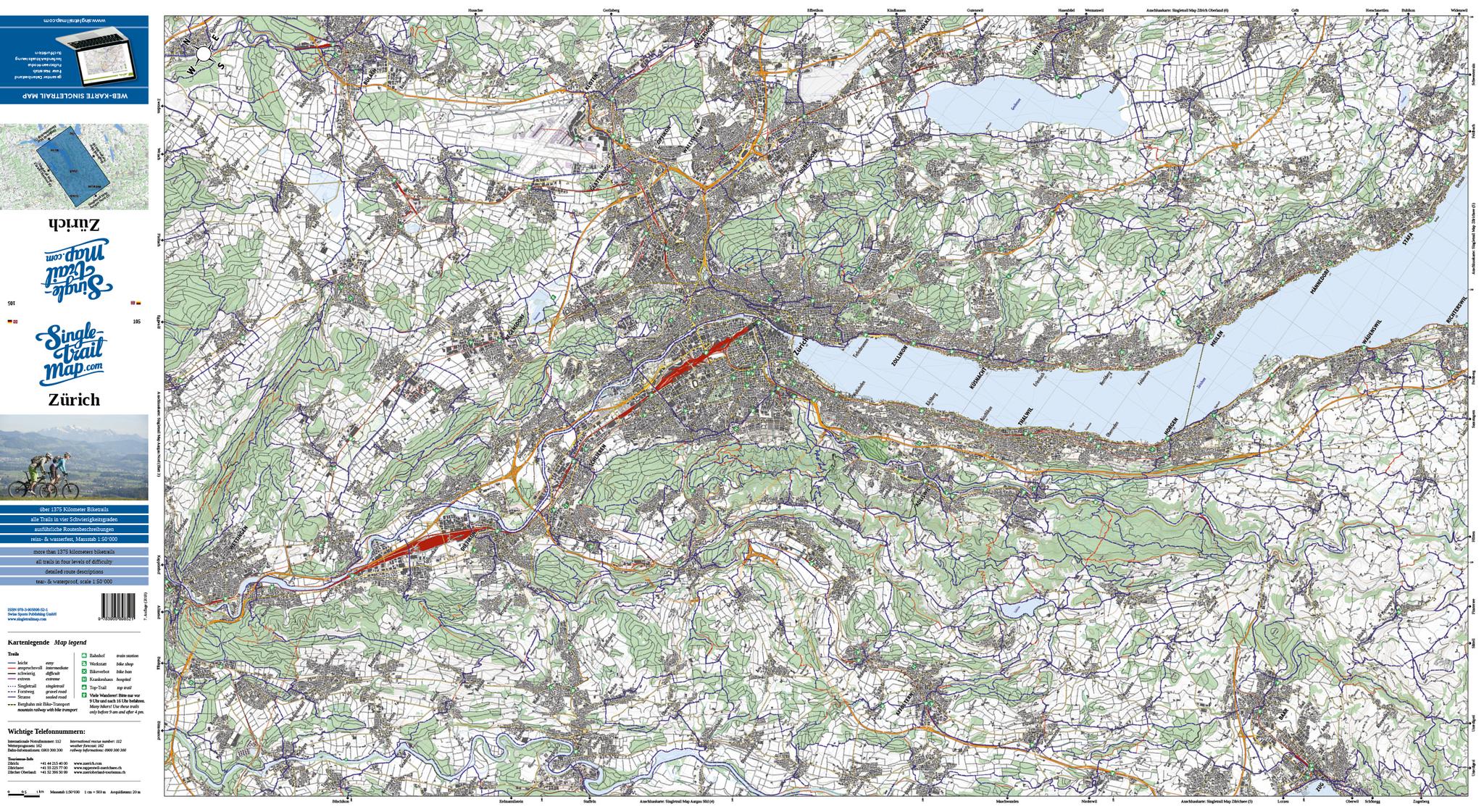 Singletril Map 105 Zürich Vorderseite