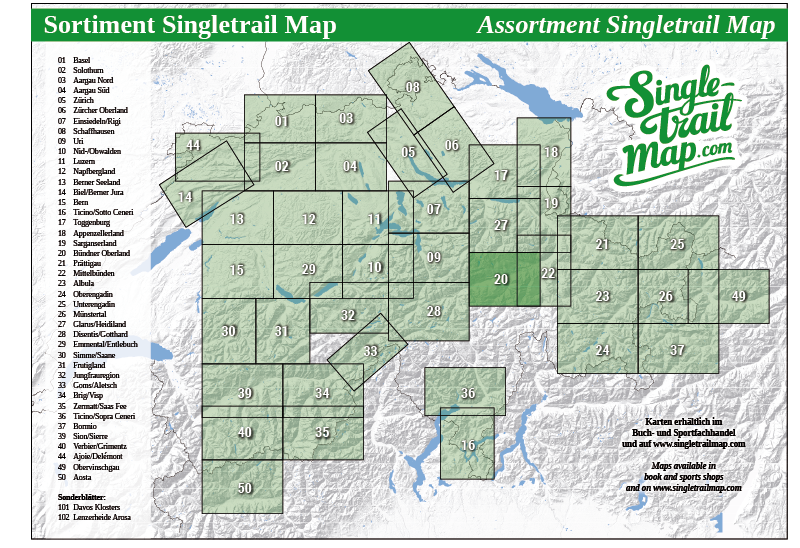 Singletrail Map 020 Sortimentsübersicht