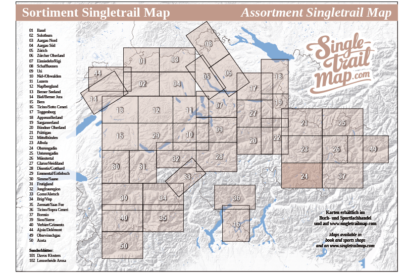 Singletrail Map 024 Sortimentsübersicht