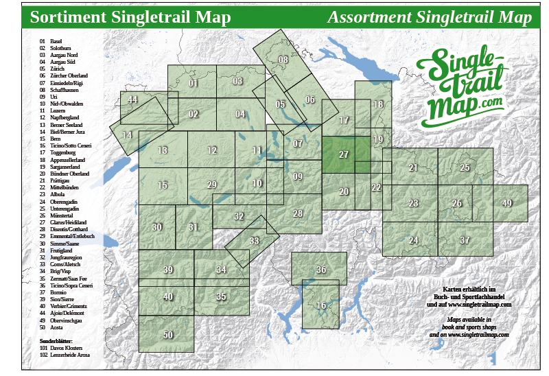 Singletrail Map 027 Sortimentsübersicht
