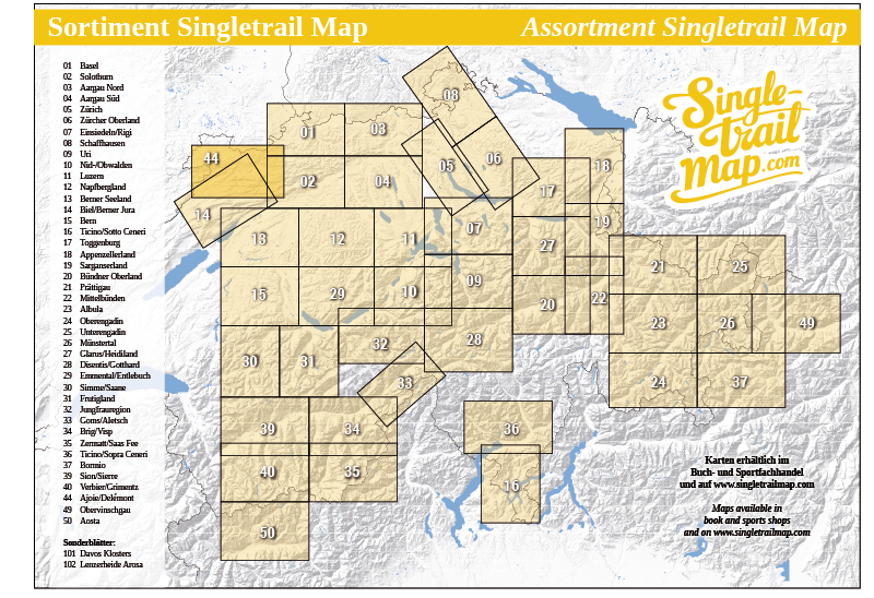 Singletrail Map 044 Sortimentsübersicht