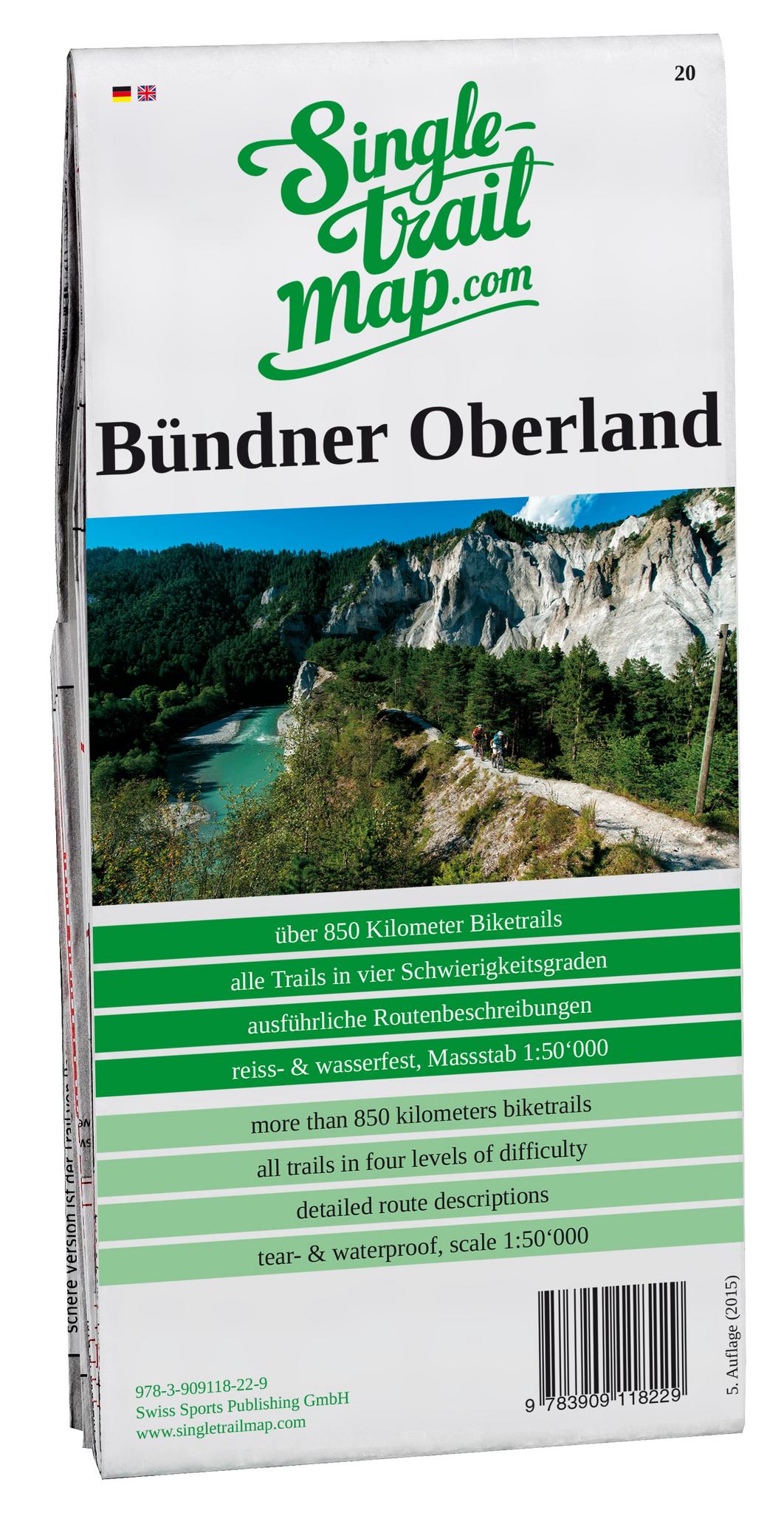 Singletrail Map 020 Bündner Oberland